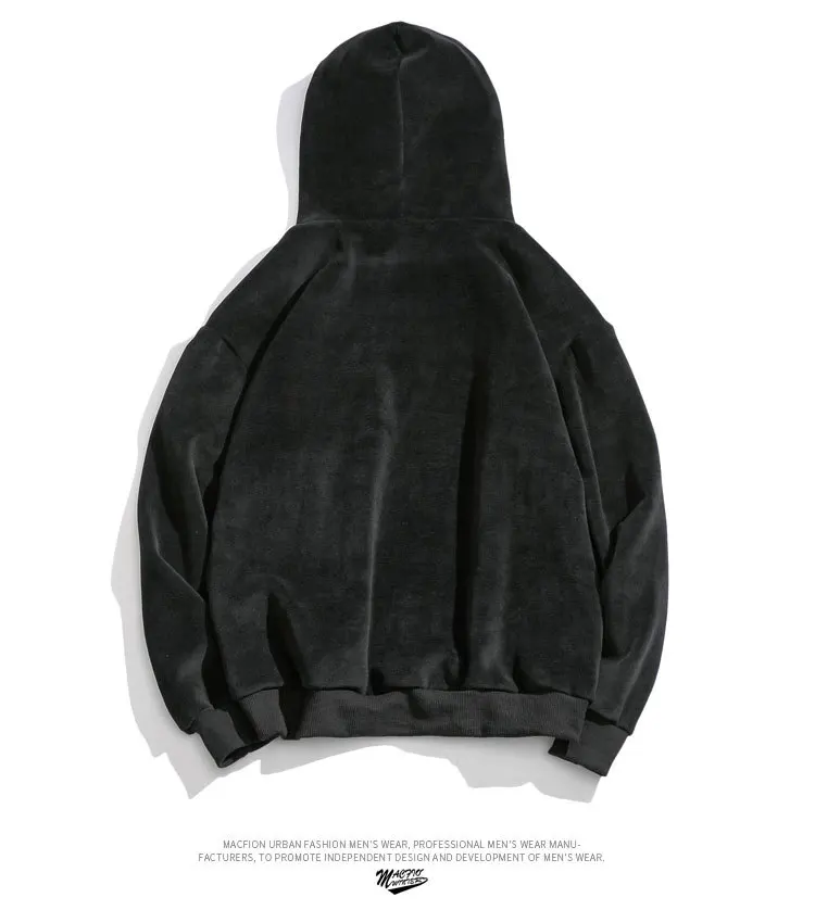 Custom logo mens blank velour thicken training jogging fitness hoodies sportswear tracksuit