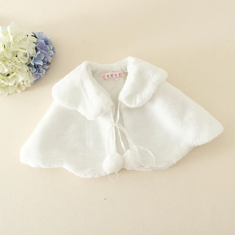 wholesale girls faux fur coat for kids jacket autumn and winter kids cloak girls outerwear Cloak