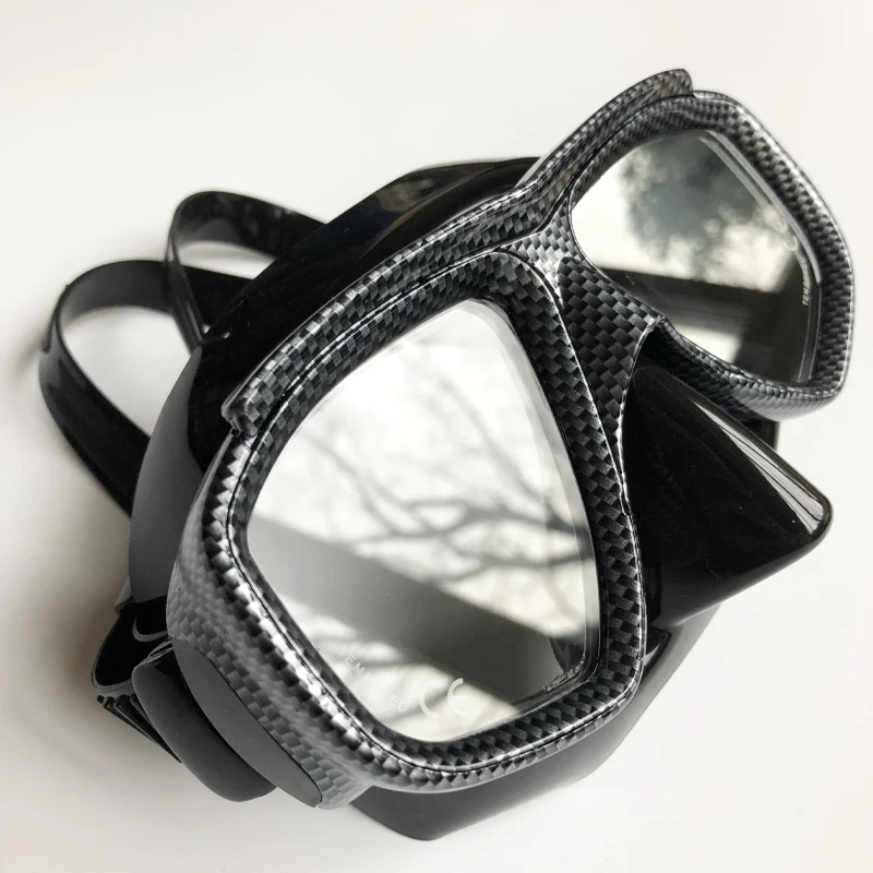 
Professional Custom SCUBA Mask Soft Silicone Frame Plastic Freediving Snorkel Mask With Dive Mask Case 