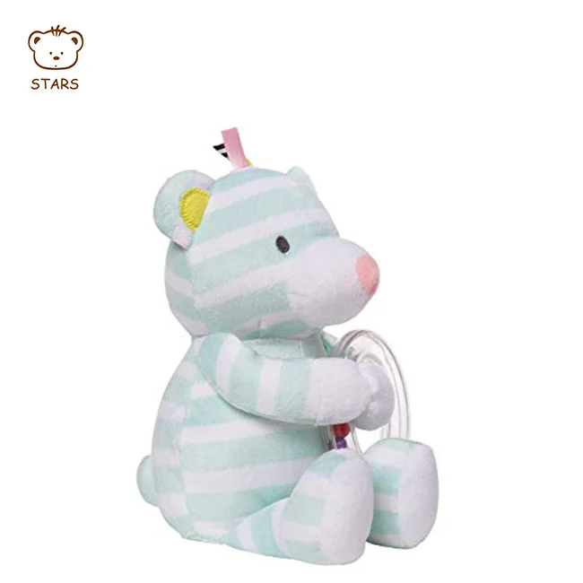 Eco-friendly Bear Hand Shake Rattle Bell Soft Baby Rattle Teether Toy
