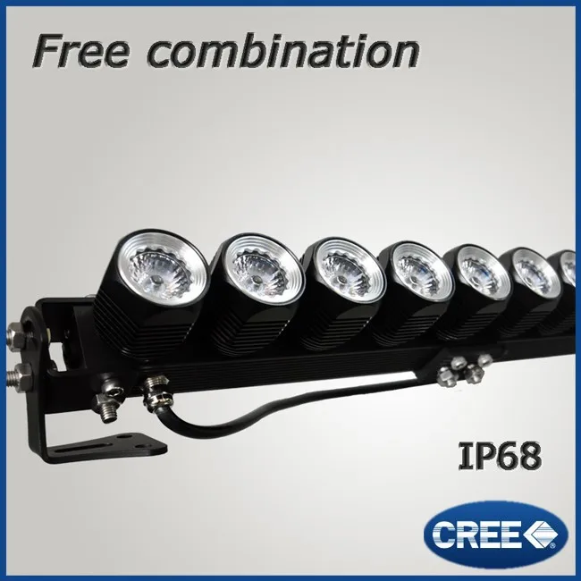 Hot auto parts 4x4 curv LED light bar 50 inch, single row LED light bar 50inch