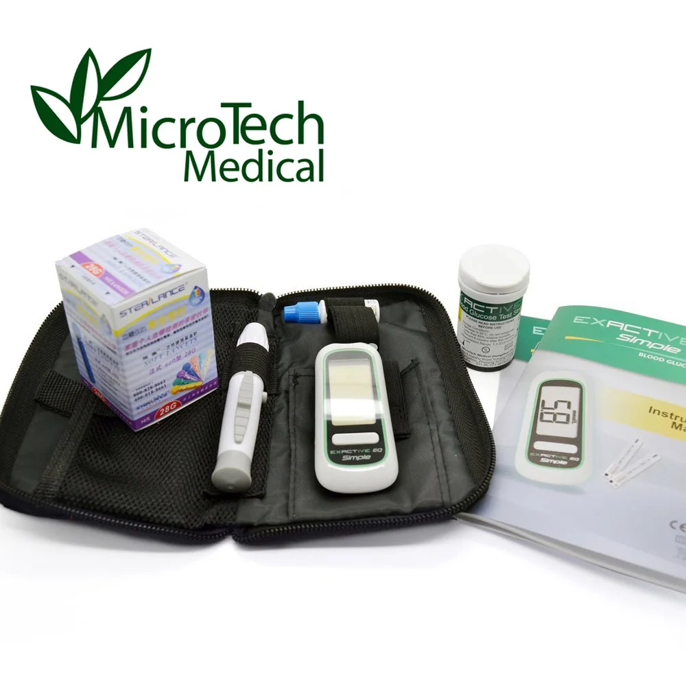 Microtech Simple Smart  Blood Glucose Monitor Potable Household Medical Sugar Equipment