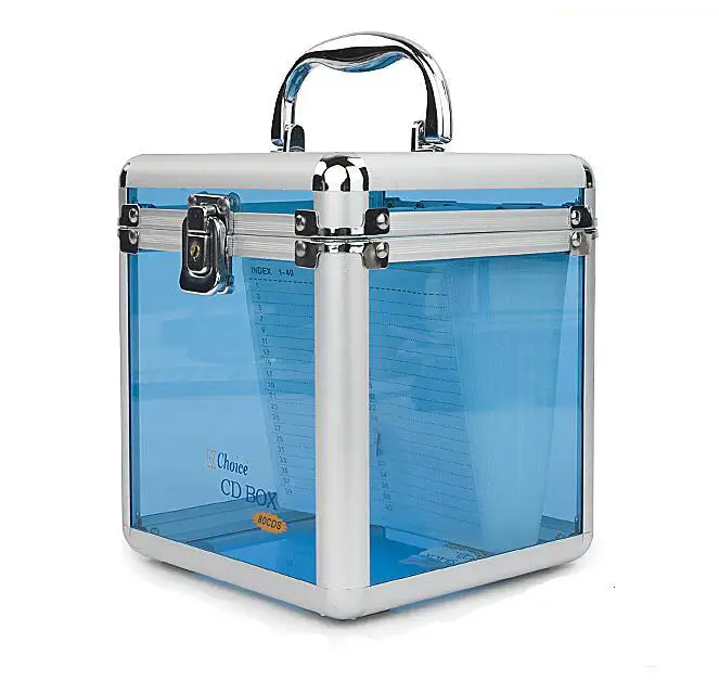 
80pieces Customized aluminum carrying storage box CD case 