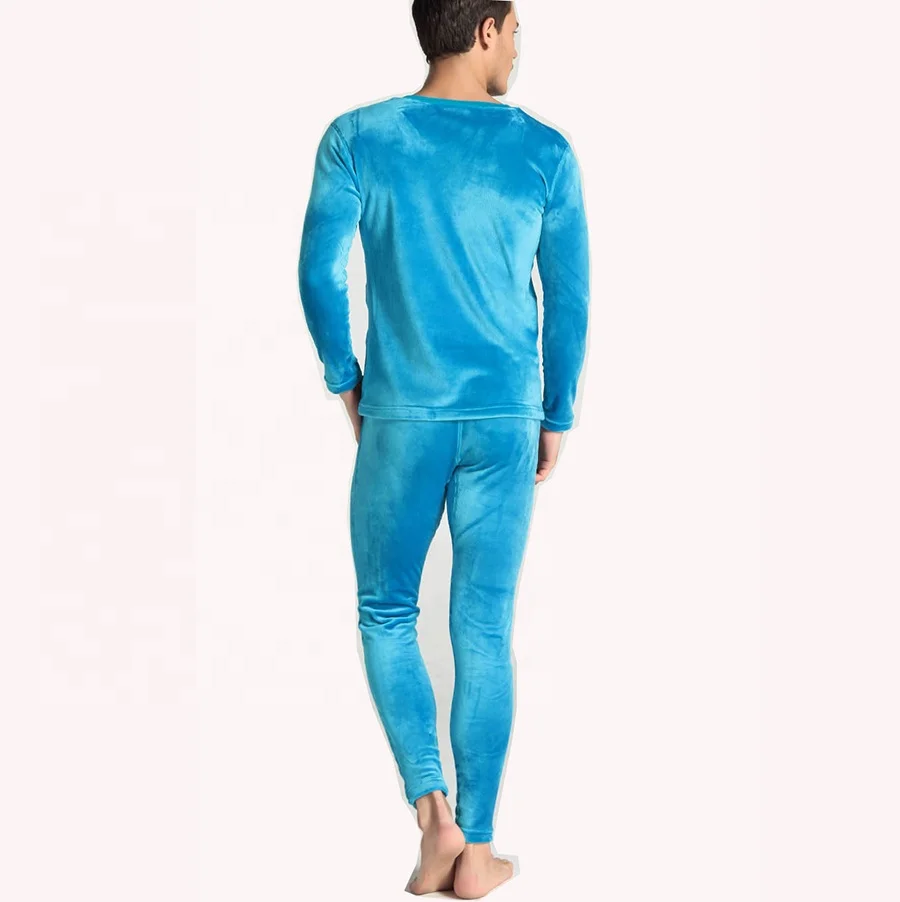 mens penis underwear plus velvet thicken keep warm long johns thermal underwear with shirt and pant