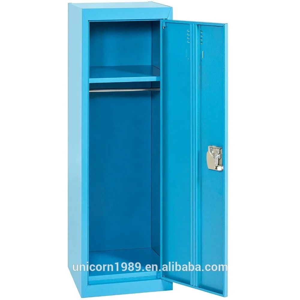 China metal locker cabinet cheap price for sale solid locker room single door staff lockers blue kids wardrobe closet