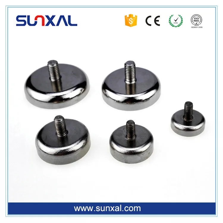 
Round Steel Mounting Super Powerful Thread Hole Countersunk Neodymium Cup Magnet 