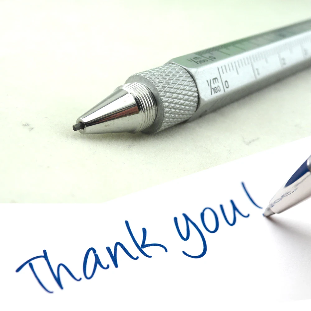 2021 Promotional Gift Metal Multi Tool Pen with Stylus Ballpen Ruler Level Screwdriver Factory Direct