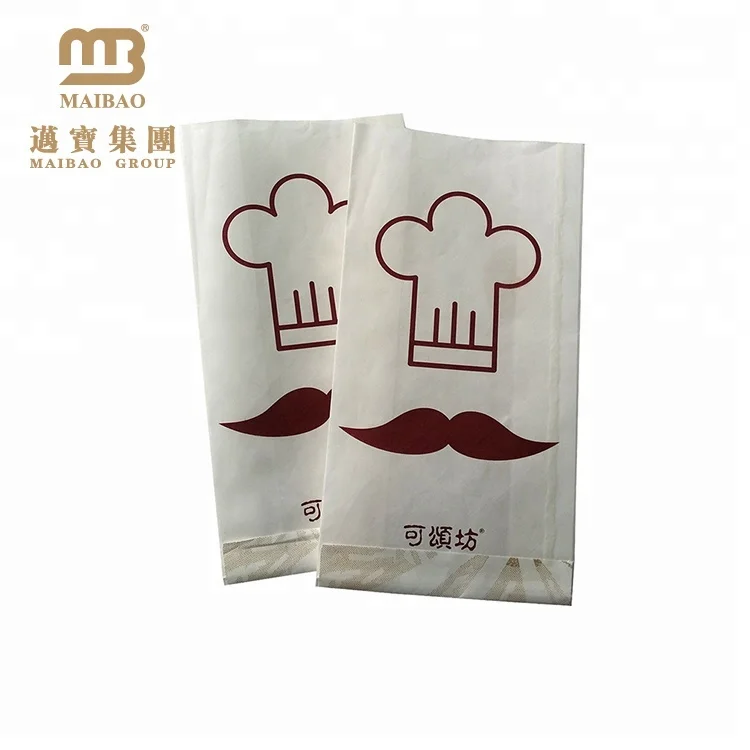 Custom Printed Oilproof Oil Proof Fast Food Packaging Fried Chicken Paper Bag For Fried Food