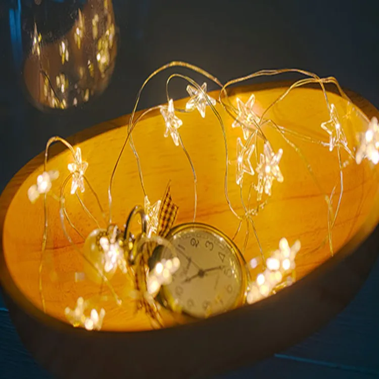 
Wedding / indoor and outdoor decoration led copper wire star lamp string 