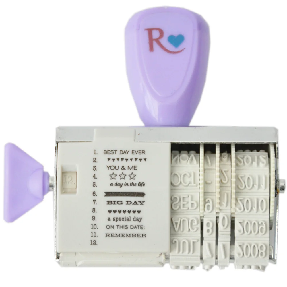 China Supplier Plastic Adjustable Date Roller Rubber Stamp