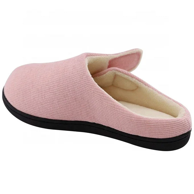 
Comfy Warm Terry Cloth Arthritis Edema Swollen House Shoes With Adjustable Flap Closure slippers hook 