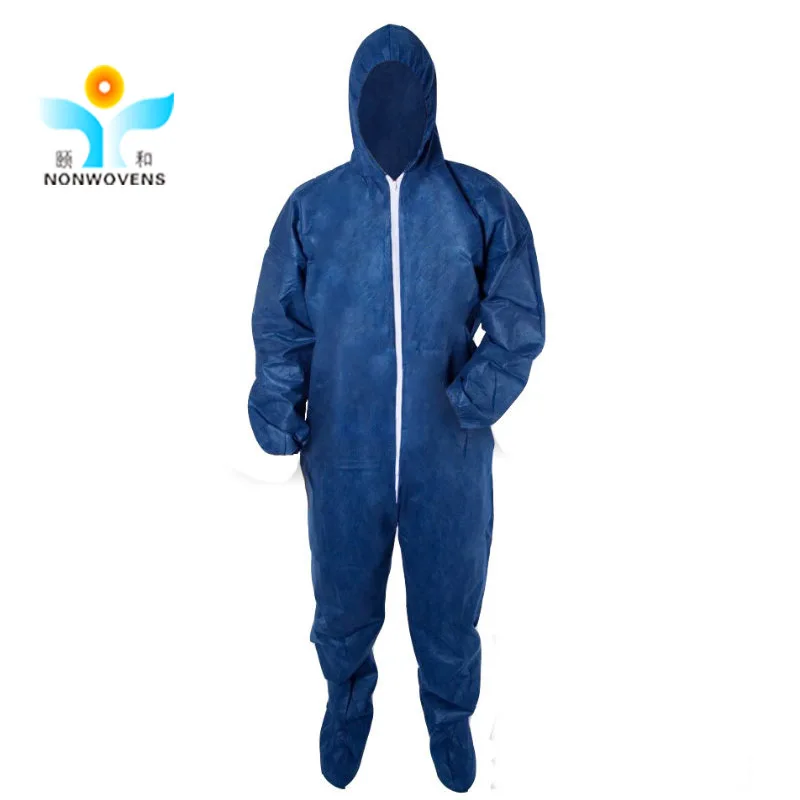 white blue disposable food industry coverall work protective workwear coveralls