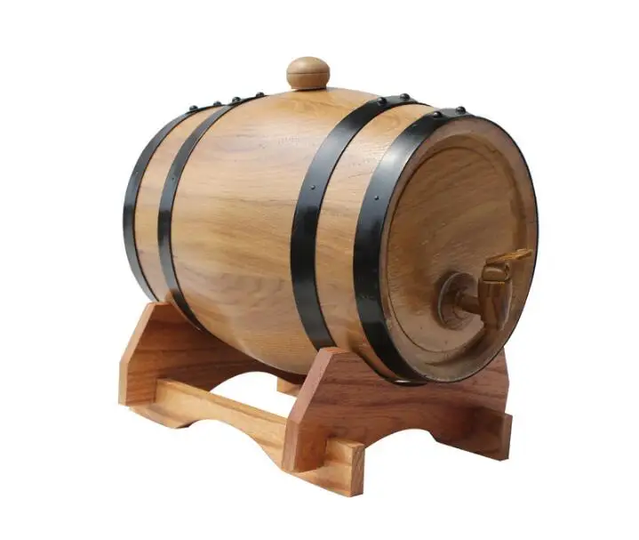 1.5L barrel Vintage Wood Oak Timber Wine Barrel for Whiskey Decorative Barrel Hotel Restaurant Display