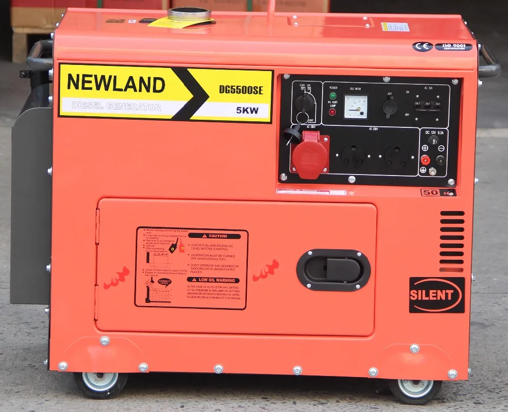 Silent дизель-генератор 186f DG6500 портативный дизельный генератор