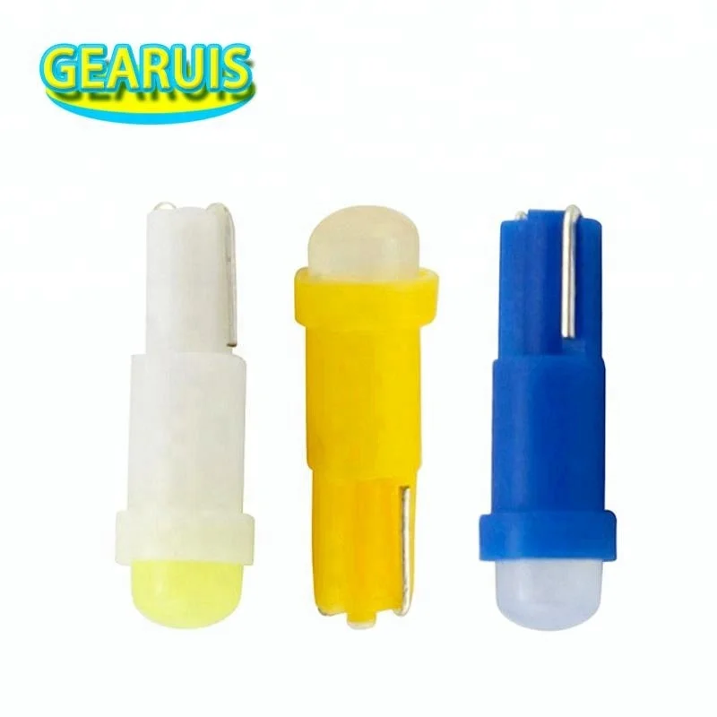 
led 12v lights auto bulb T5 COB 1LED Wedge LED Dashboard Bulb Car LED Gauges Lights Instrument Lamp white red green yellow 