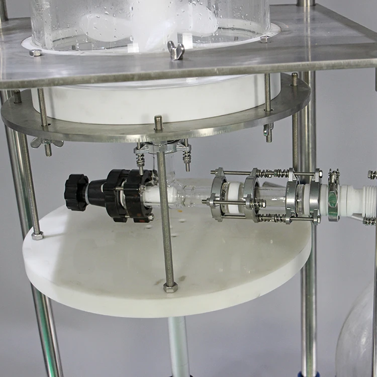 Chemical glass reactor with ultrasonic wave system