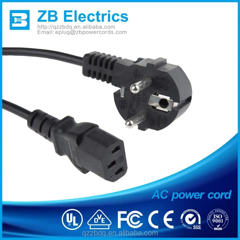 Euro AC Power Cable with Schuko Plug