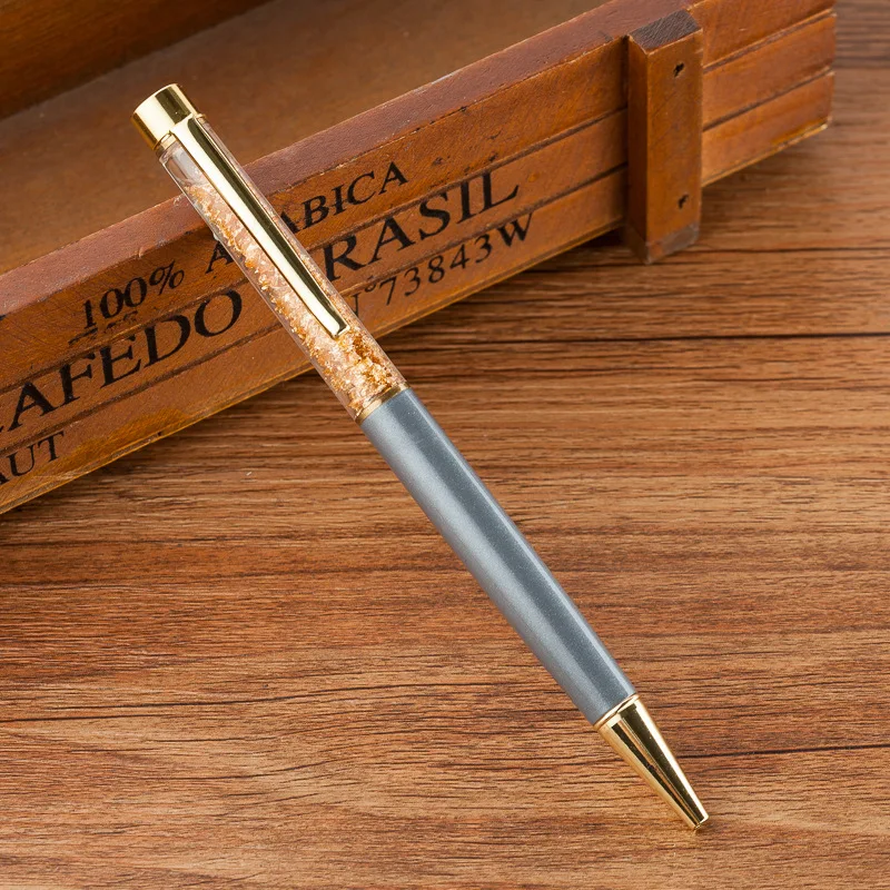 Gift Promotional Gold Foil Ballpoint Pen with black ink