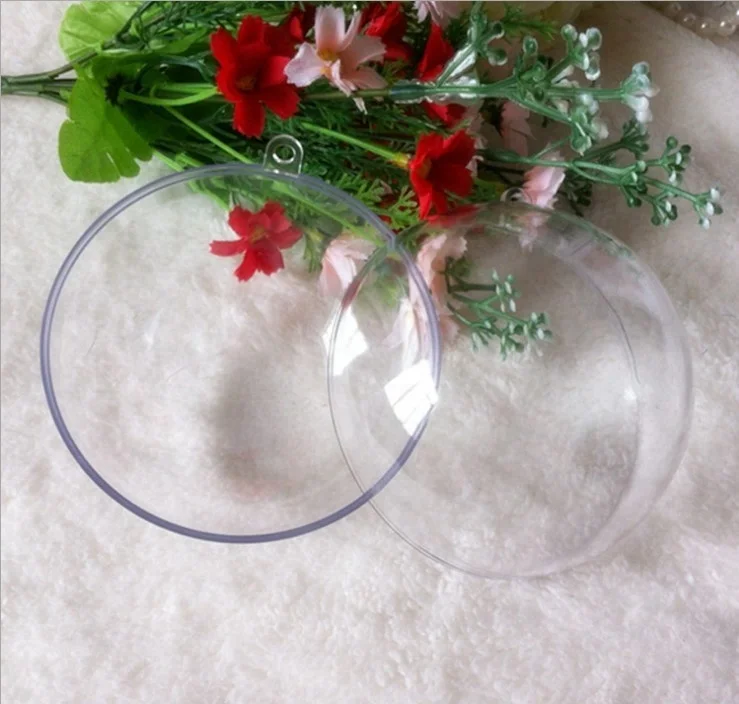 Christmas Clear Plastic Craft Ball Acrylic Transparent Sphere