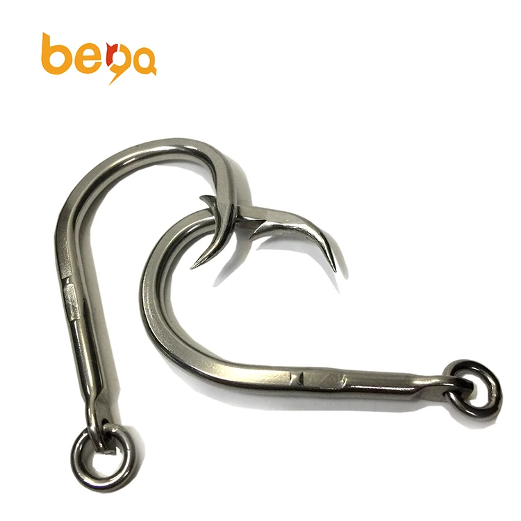 80138 high quality carbon steel fishing hooks tuna hooks with Ring for Saltwater Fishing