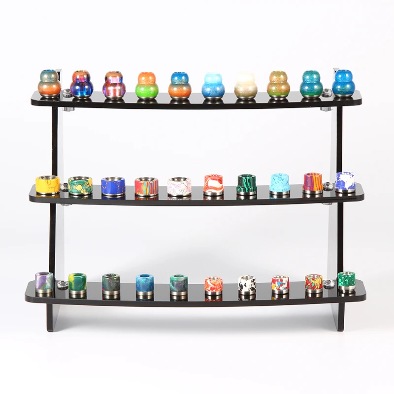 OEM Black 510 Drip Tips Stand 810 Drip Tip Acrylic Display For e-cigarette