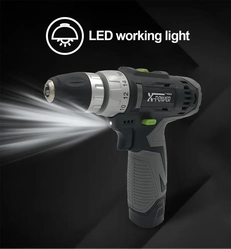 KCD322-C35B 12v 20N.m torque cordless drill hammer kits gearbox rechargeable electronic power combo impact tool set wholesalers