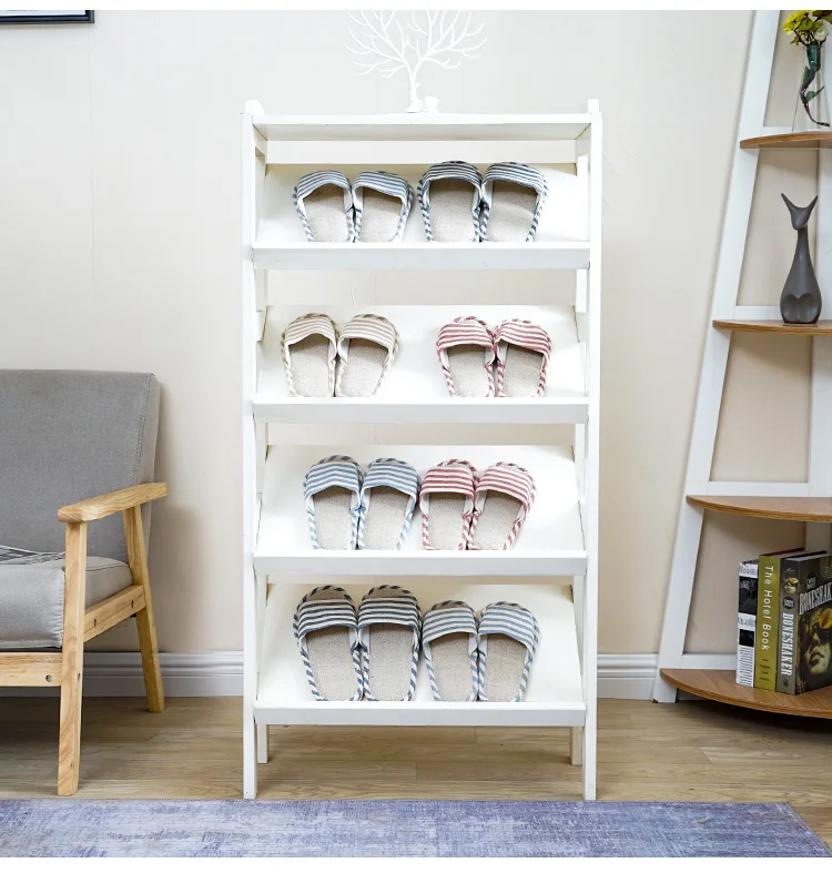 Best selling modern design 4-layer shoe rack wooden shoe rack cabinet