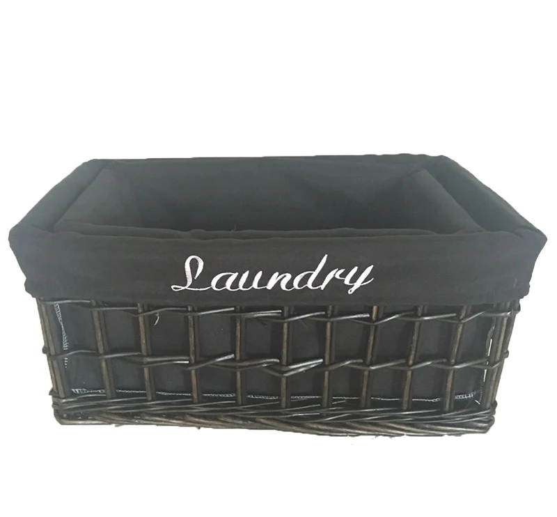 Wicker Basket With Handle Woven Storage Shopping Pick basket