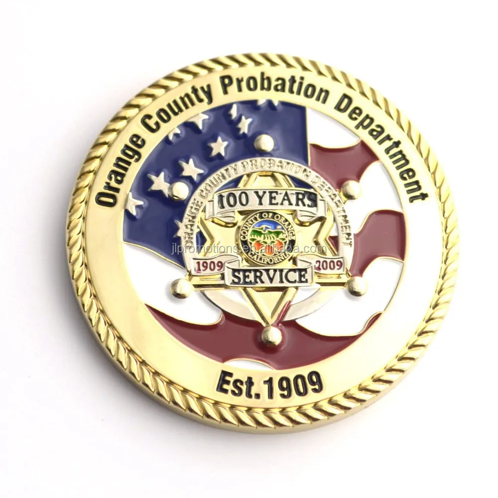 High Quality Custom Die Struck Brass Custom Soft Enamel Challenge Coin