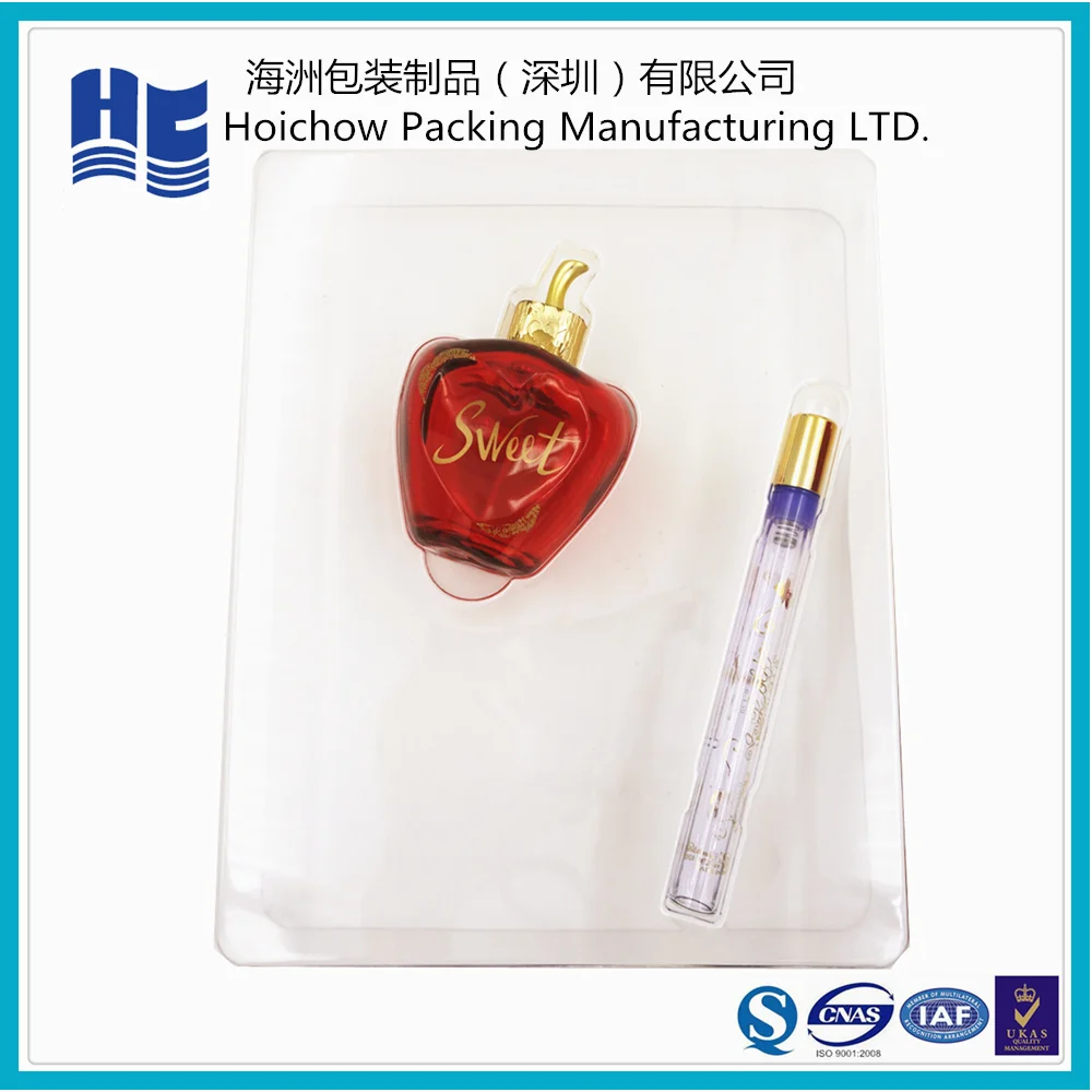
Luxury colored PS PVC Flocking Blister Cosmetic Tray, Perfume Clamshell Flocked Packaging,Clear Makeup Product Plastic Tray 