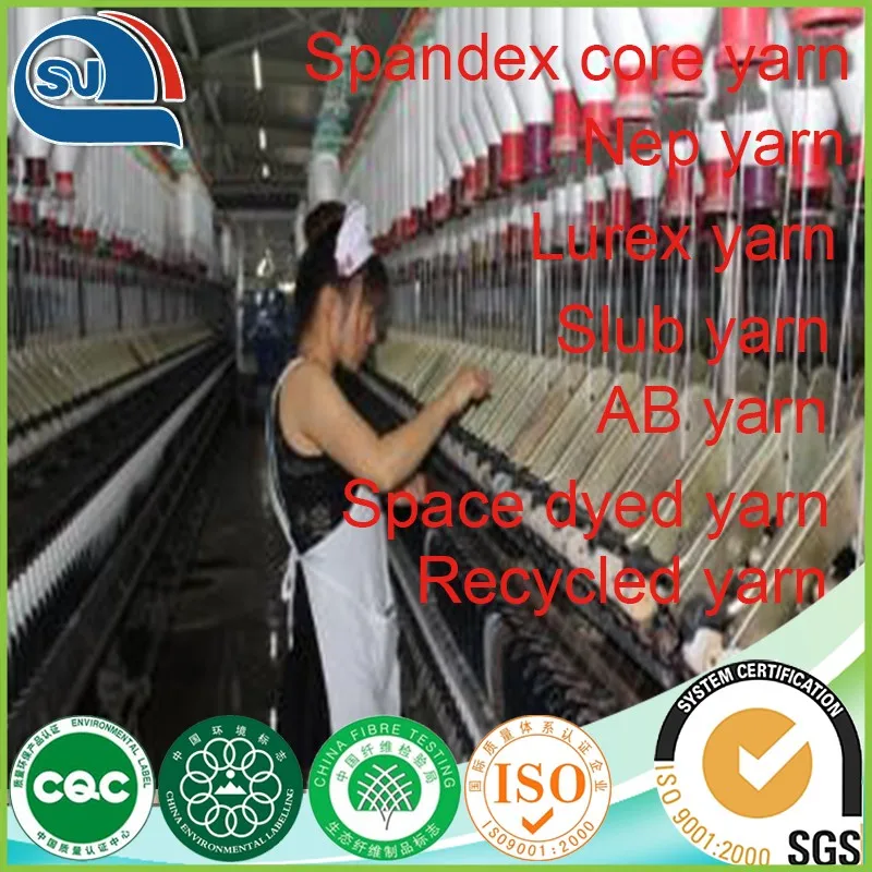 core spun t/r spandex yarn