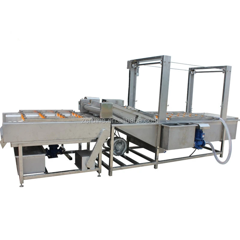 Fruit and vegetable washing cleaning/waxing/drying/sorting machine line