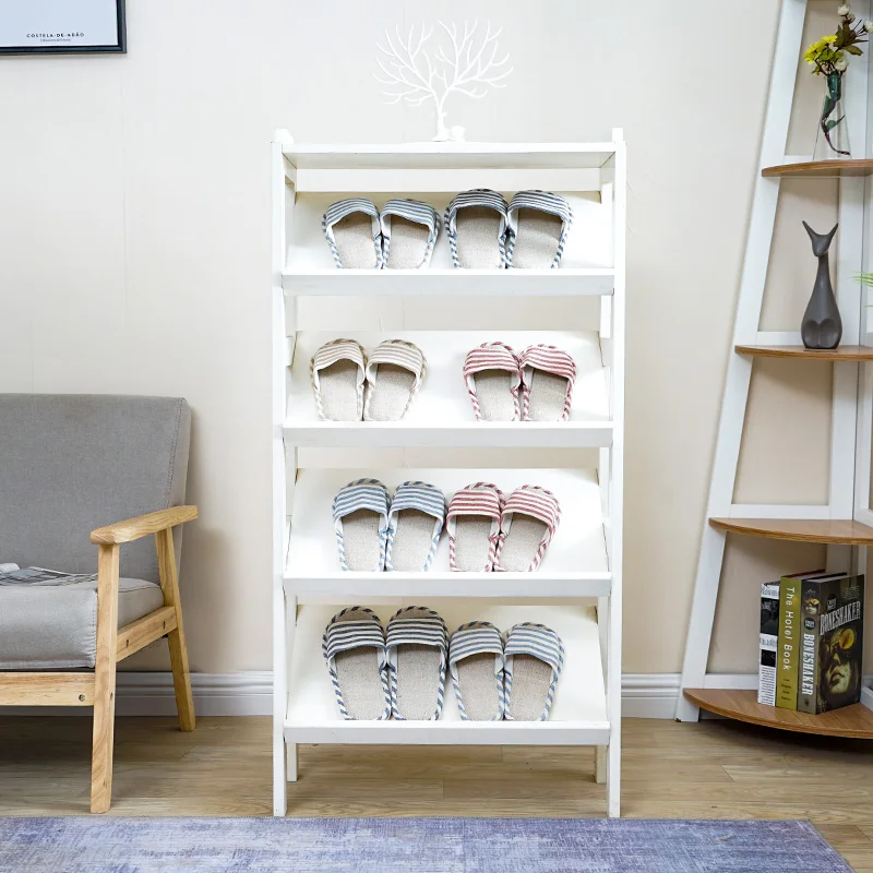 Best selling modern design 4-layer shoe rack wooden shoe rack cabinet