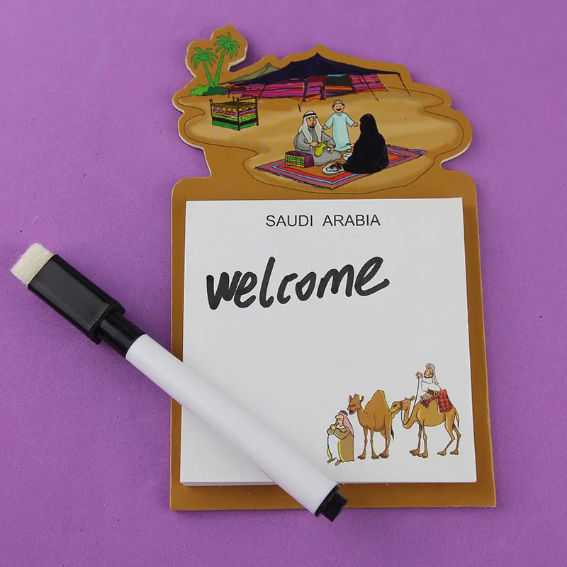 Dubai Souvenirs magnetic memo pad notepad fridge magnet  with marker pen