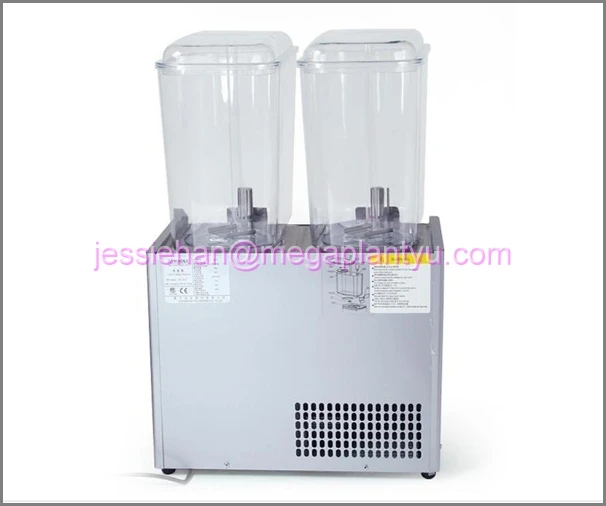 
hot and cold two 9L tanks orange glass juice dispenser for sale 