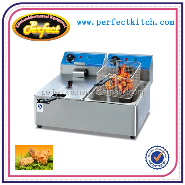 6 Liters Counter top double tank Industrial electric fryer