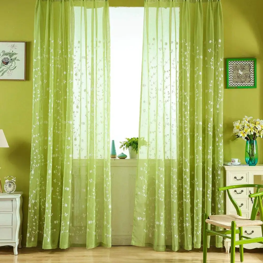 Turkish embroidered organza lace sheer  curtain embroidery fabric