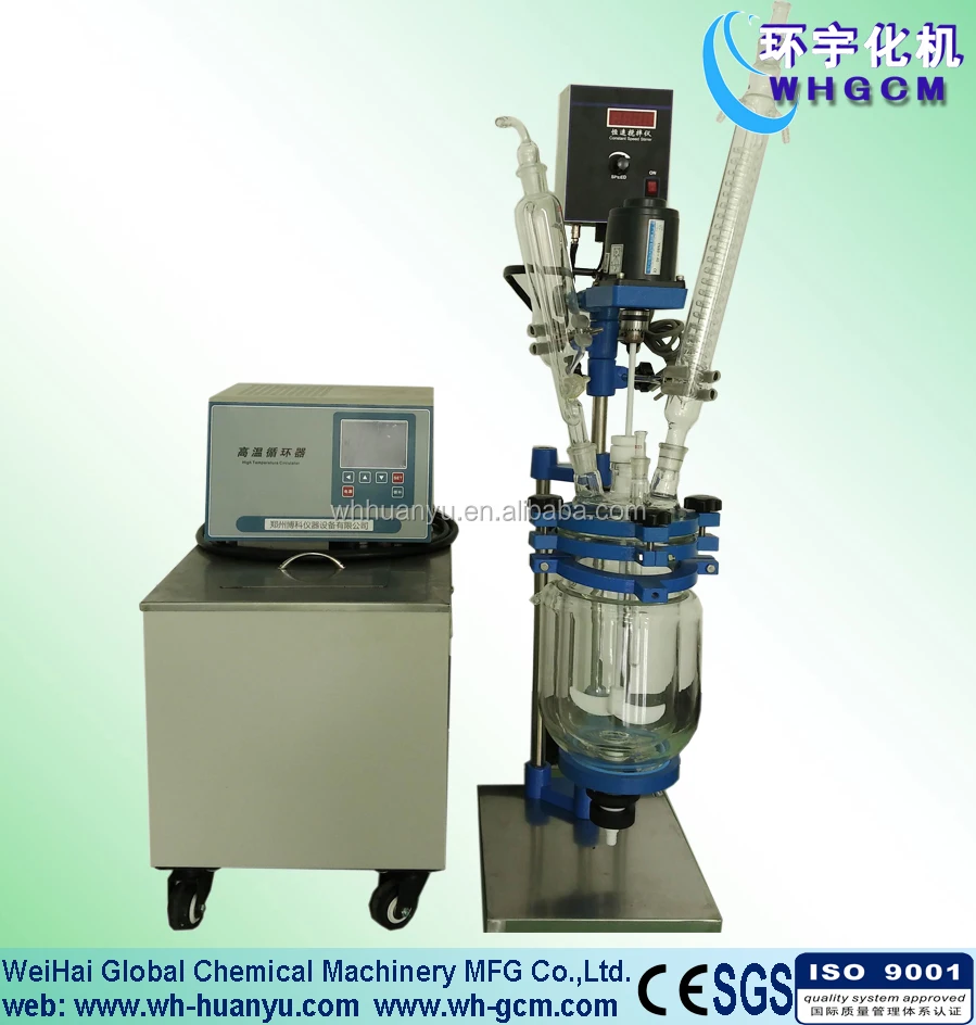 2L Куртка стеклянный реактор с постоянным temporature слот