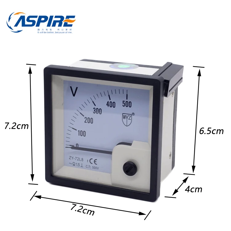 
72*72mm Series Digital Analog DC Voltage Meter DC 0-500V Voltmeter 