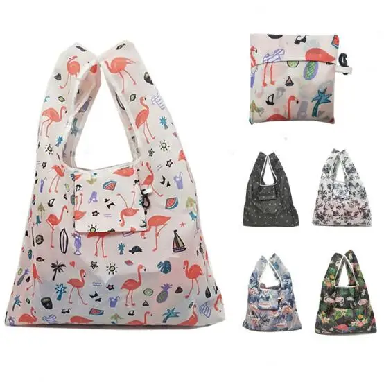 Custom bag hot sale 190T polyester tote bag 210D folding shopping bag