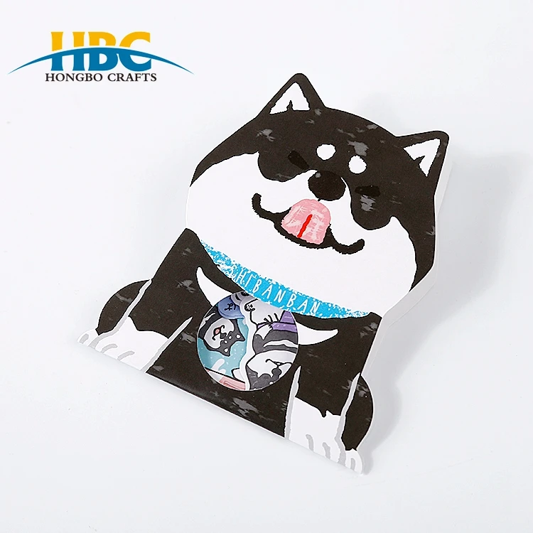 Funny animal shaped star shaped sticky note pad / dog shape sticky notes