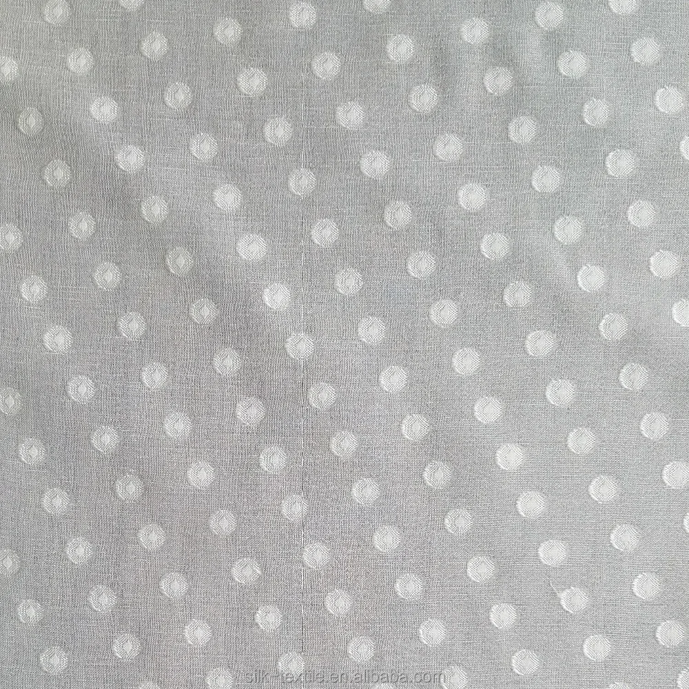 
silk visco chiffion jacquard and cut in dots design 