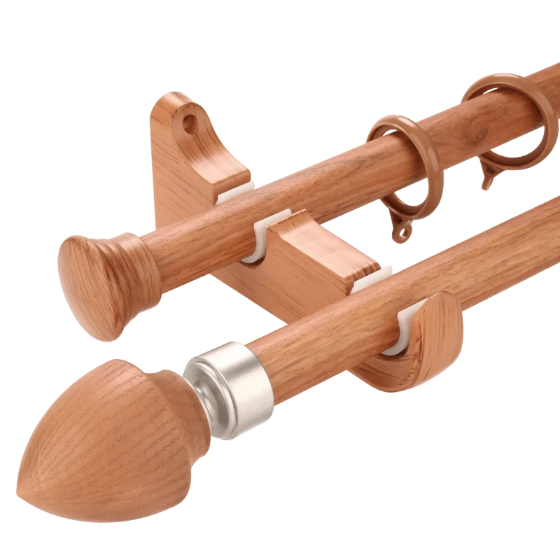 Design Aluminum Alloy curtain wooden curtain rod