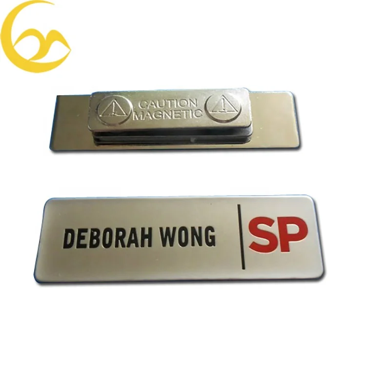 
Custom Made Magnetic Back Name Badge / Name Tag With Your Logo 