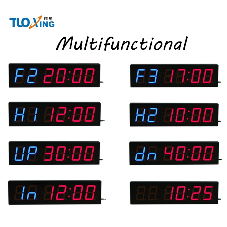 4 inch 6 digit LED timer clock portable interval timer crossfit timer
