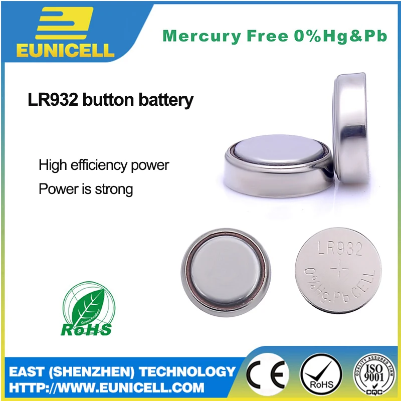 Mercury-free AG9 Alkaline Coin Battery LR932 1.5V Zinc-manganese Button Battery for Electronic Products