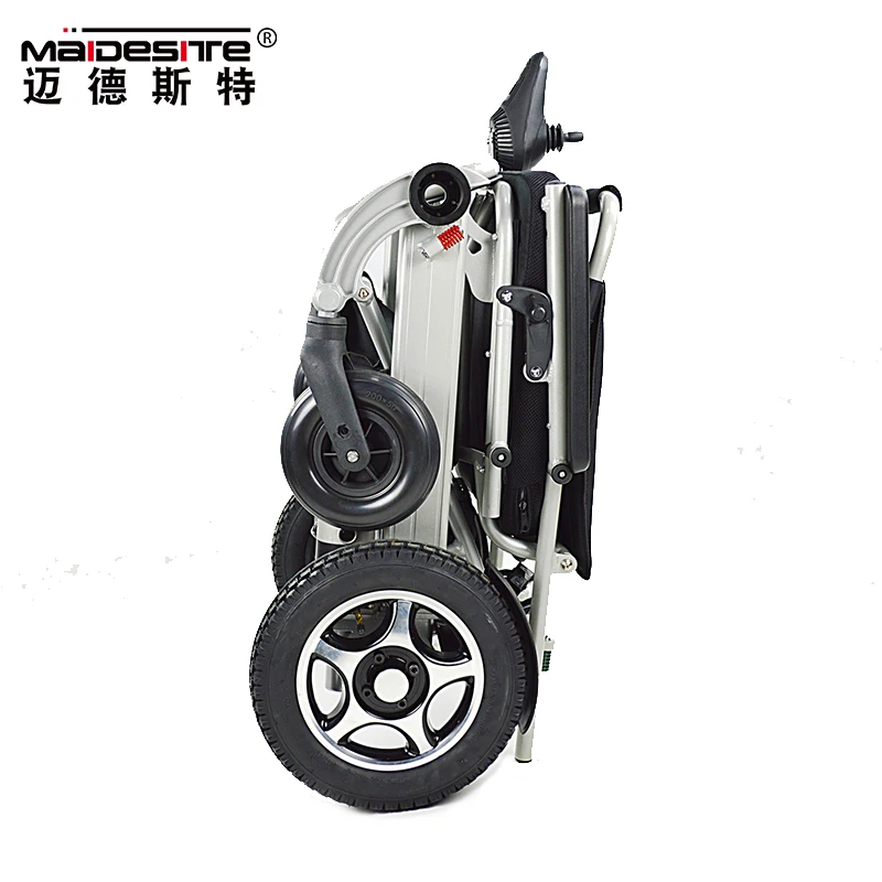 Aluminum alloy light weight portable electric wheel chair for elderly use