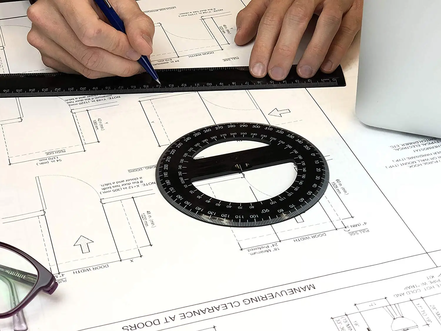 
360 Degree Protractor Premium (Black Color) 