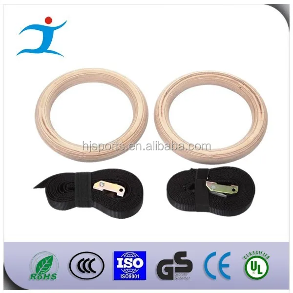 Body Fitness Exercise power training Wood  gymnastic ring for sale
