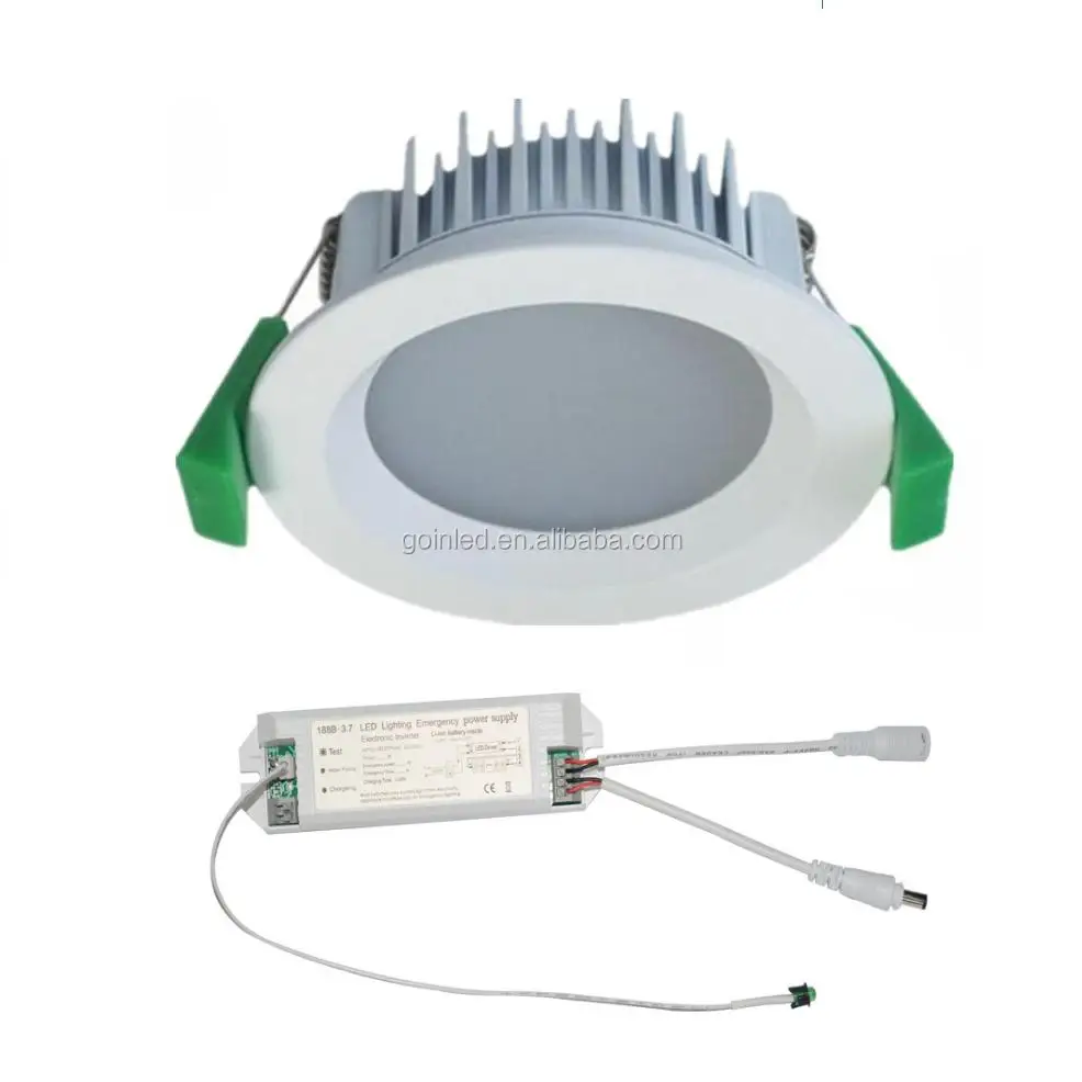 
90mm cutout downlight ceiling recessed led rechargeable light with 3 hours emergency battery pack 